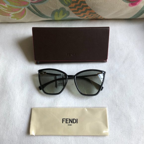 ? NEW Fendi Oversized Black Square Sunglasses FF 0433/G/S ✨ main image 11